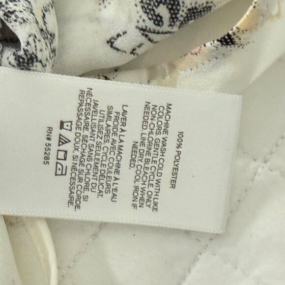 Express Floral Blouse White & Black Medium - Picture 5 of 12